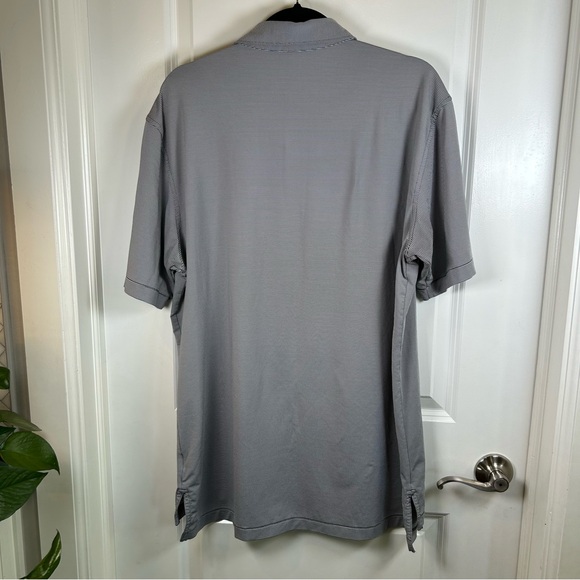 Peter Millar‎ Charcoal Striped Drum Performance Polo Shirt Men’s Size Large - Picture 3 of 11